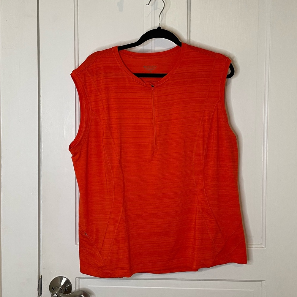 Athleta Poppy Pacifica Illume UPF 40+ Fitted Quarter Zip Tank